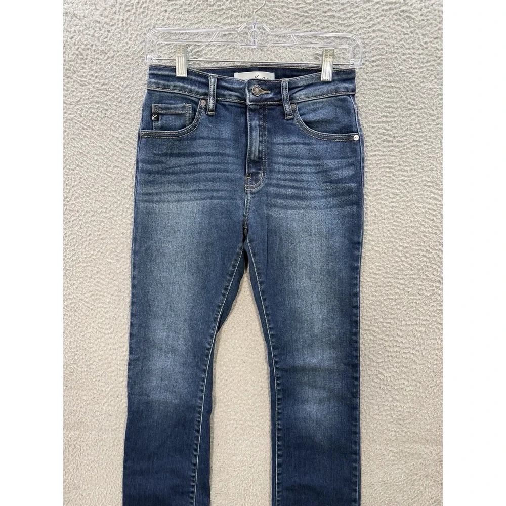 KanCan Jeans‎ Womens 3/25 Blue High Rise Bootcut Stretch Distressed Denim Preppy